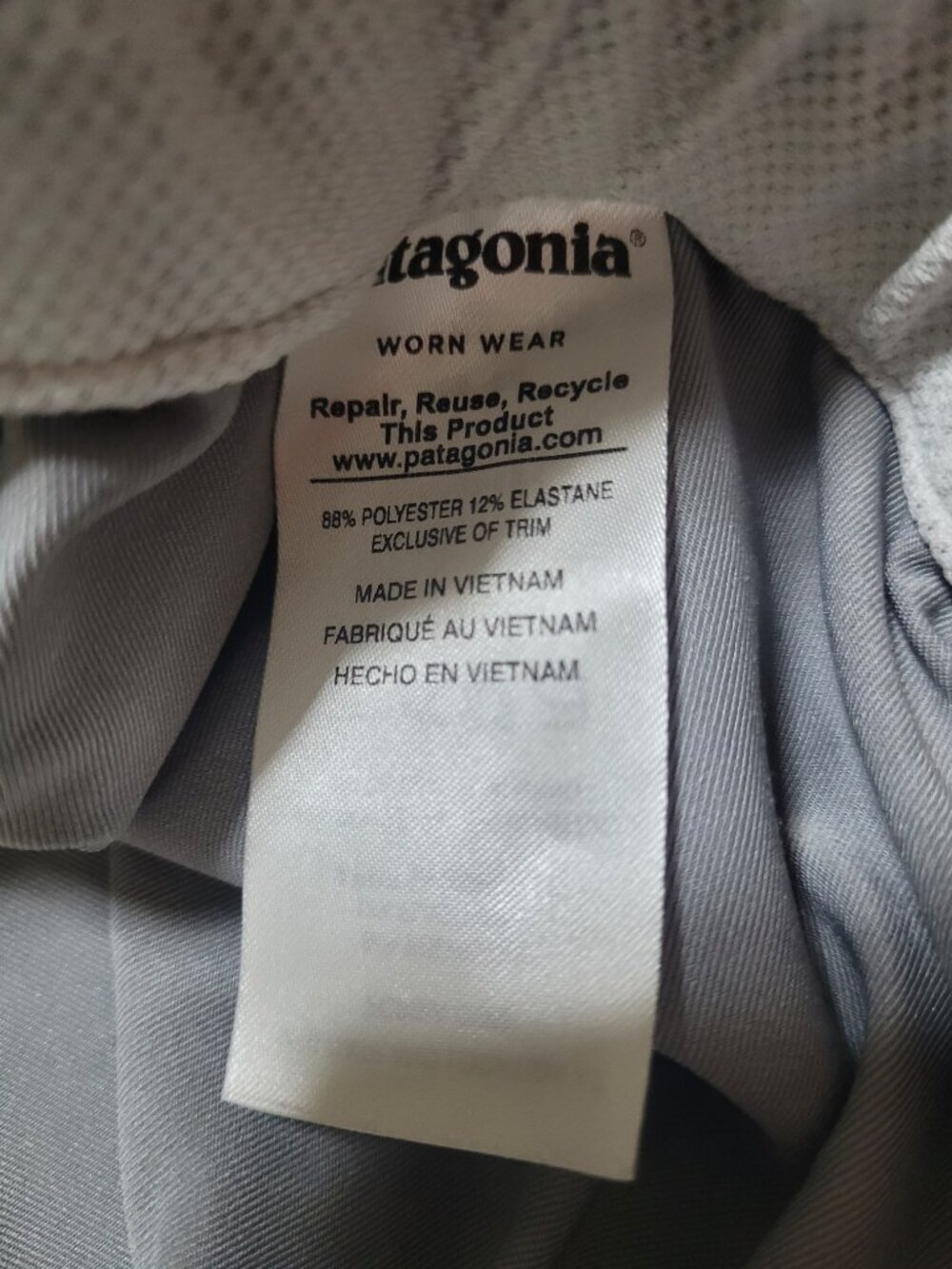 Patagonia Womens Skirt Skort Happy Hike Gray Active Hiking Medium Quiet Luxury - Picture 6 of 10